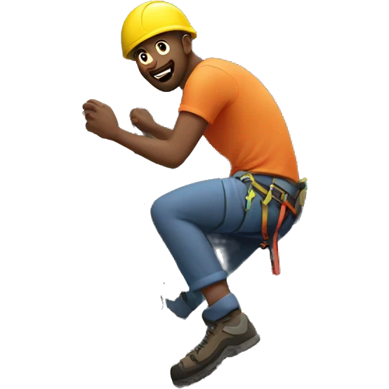 man climbing mountain emoji