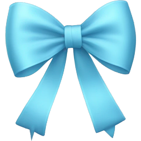 Light blue coquette bow emoji