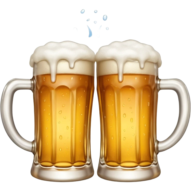 beer mugs cheers no face emoji