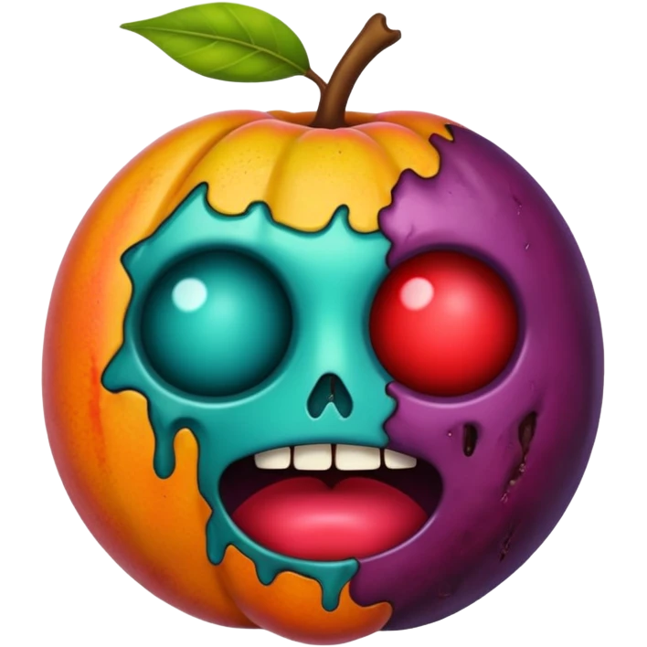 simple rotten fruits, no faces, no people  emoji