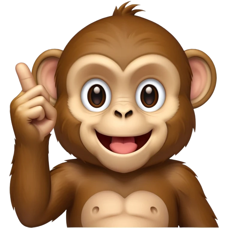 monkey smiling with middle finger emoji