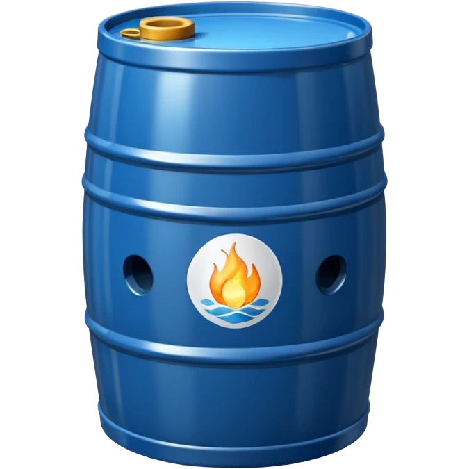 generate a realistic metal petroleum products barrel without rust emoji