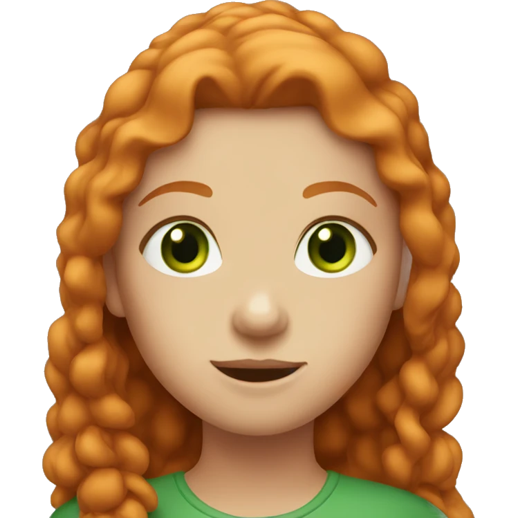 Ginger girl with green eyes  emoji
