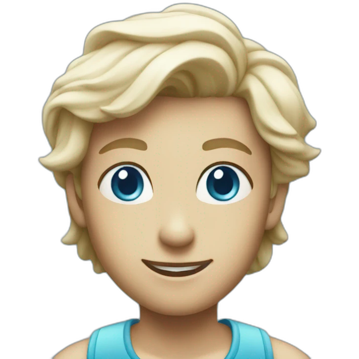 A blue brilliant diamond character the finish line emoji