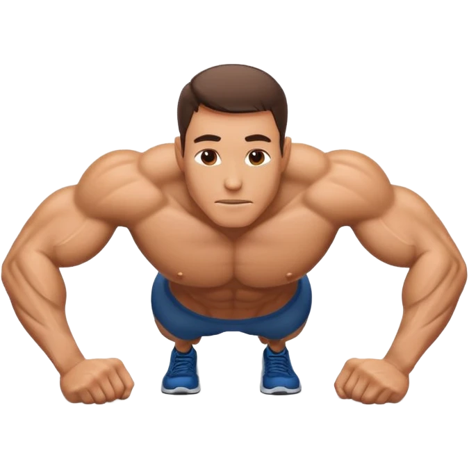 muscular arm doing pushups emoji