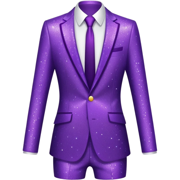 Purple Glitter suit emoji