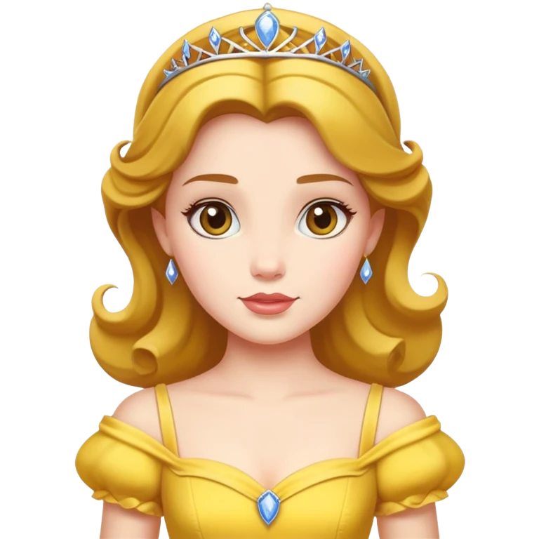 Belle princess with yellow dress emoji