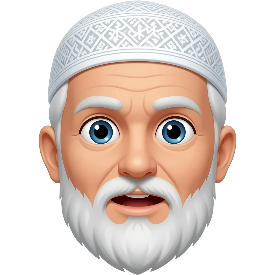 пожилой мужчина мусульманин удивлен emoji