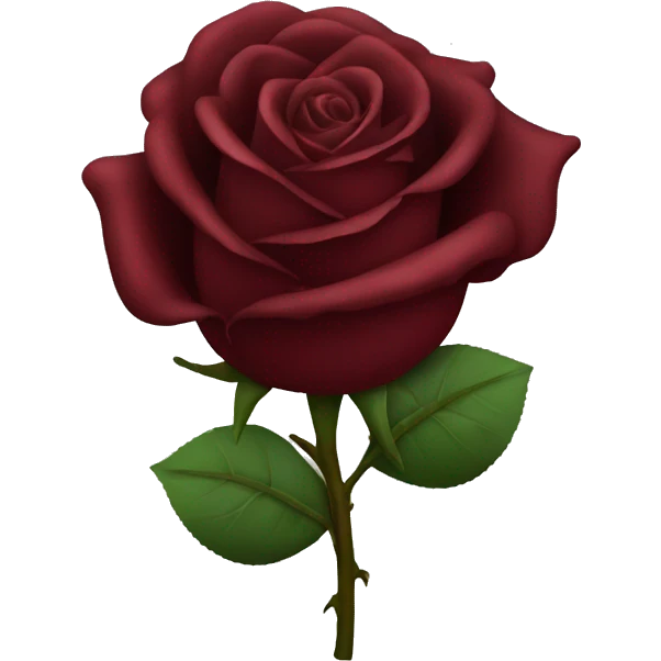 Dark red rose emoji