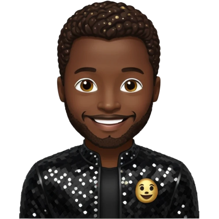 Dalvin Mr. Dalvin DeGrate from Jodeci/K-Ci & JoJo with dark brown, black sequin outfit emoji