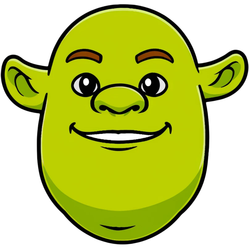 iconic Shrek face emoji