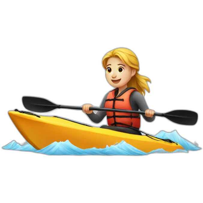 girl kayak emoji