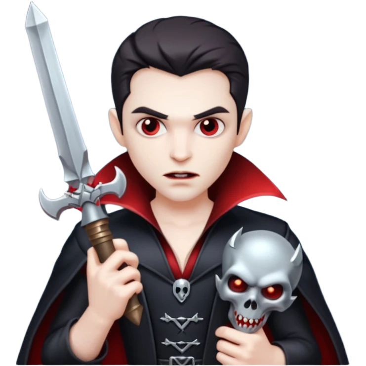 vampire with weapon emoji