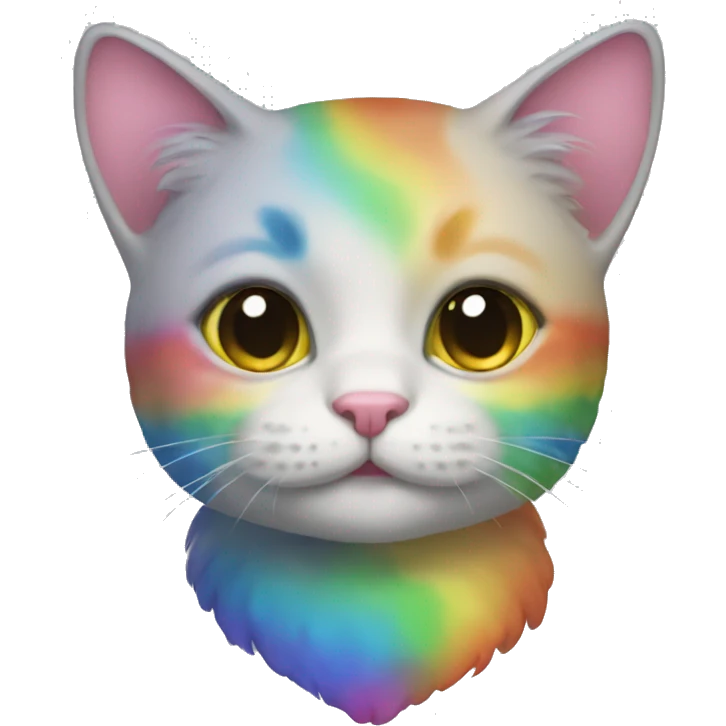 Rainbow kitty  emoji