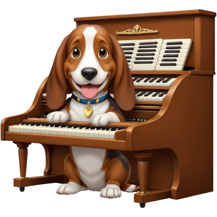 bassethound playing hammond emoji