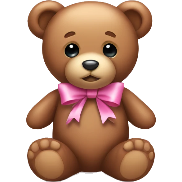 Teddy bear with pink bow  emoji