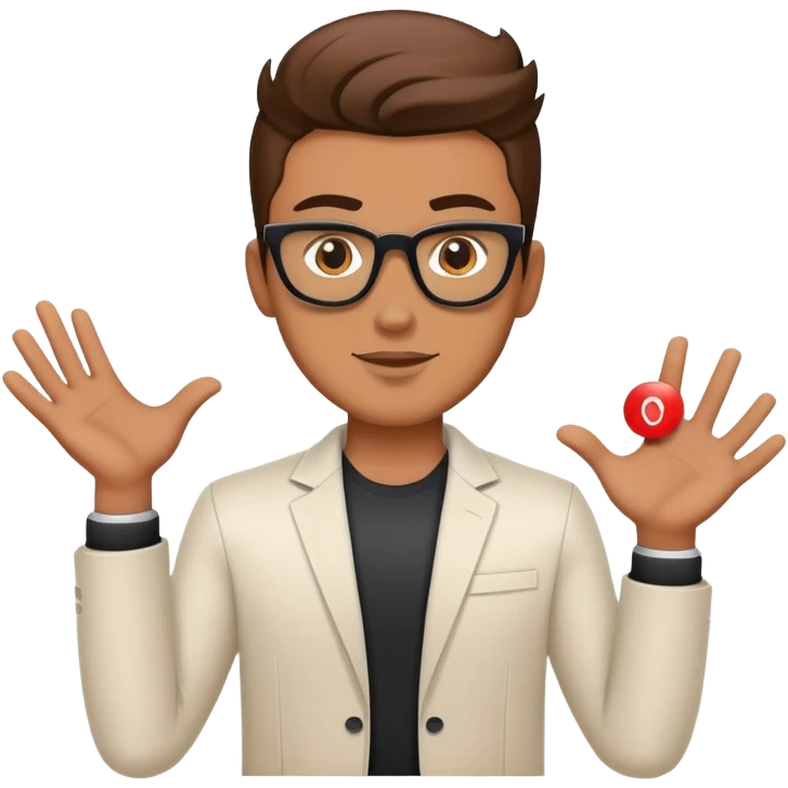 cool guy presenting startup pitch deck emoji