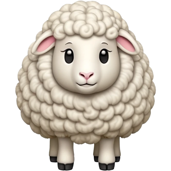 cinematic-[sheep]-realistic-full-body-standing-emoji,-tail-flicking-lazily,-head-tilted-dramatically,-curly-[white]-fur,-simplified-yet-realistic-focused-features,-highly-detailed,-glowing-with-an-almost-sarcastic-glow emoji