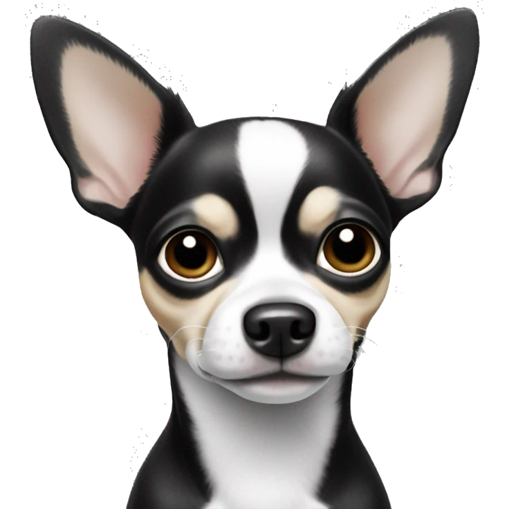 Black and white chihuahua  emoji