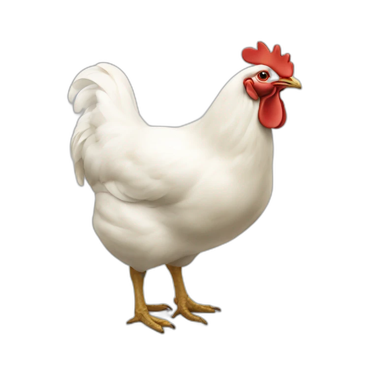 Poule sur une chèvre emoji