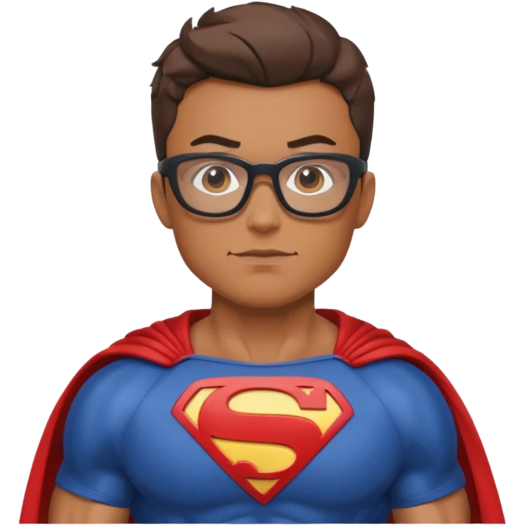 Glasses-Wearing super Heroe emoji