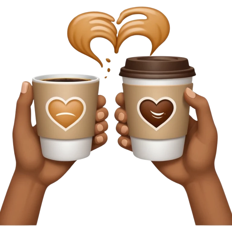 two hands exchanging: one gives a video file, the other gives a coffee cup, simple, clear, no text emoji