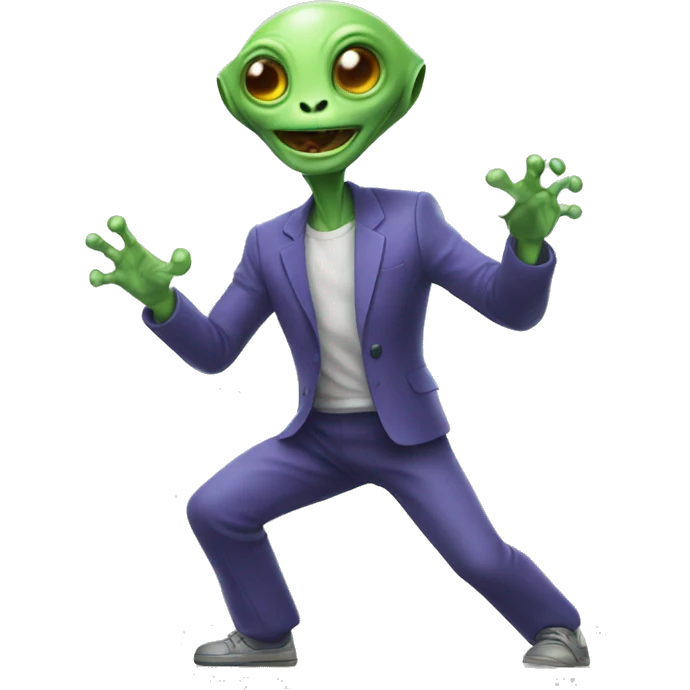 Alien dancing with his grandfather emoji