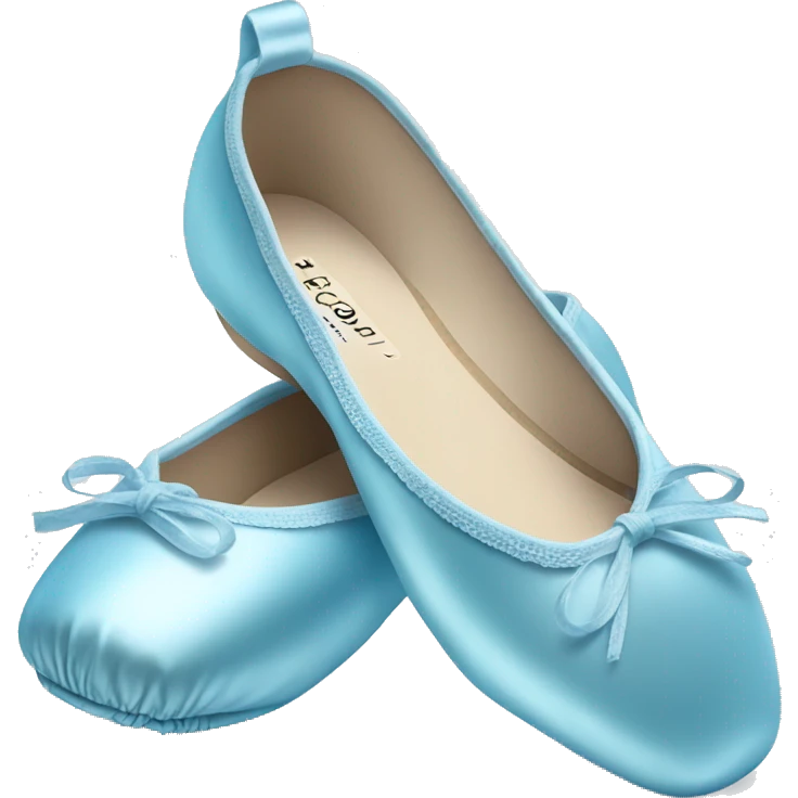 sky blue ballet pointe shoes emoji