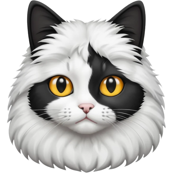 Black and white cat emoji
