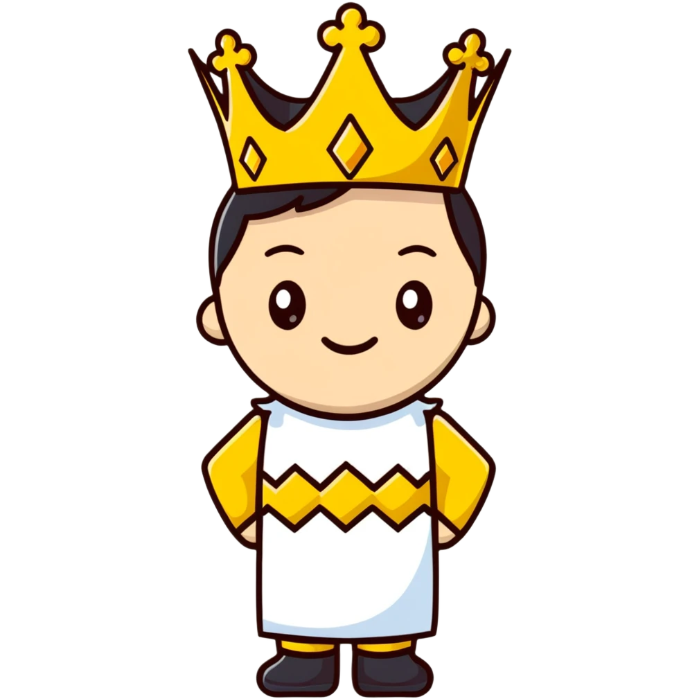 Wearing a crown emoji