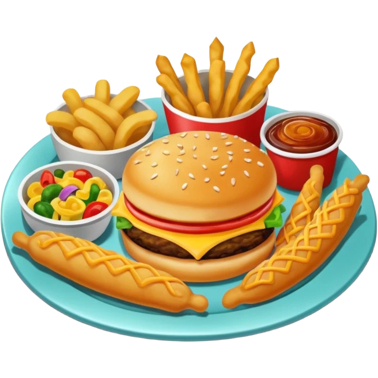 ungesundes mittagessen emoji