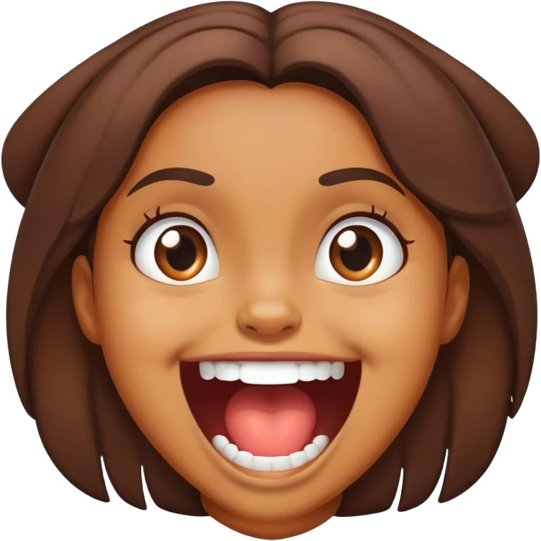 Brown girl with growling tummy emoji
