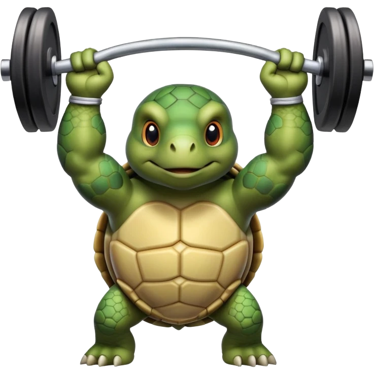 A turtle working out  emoji