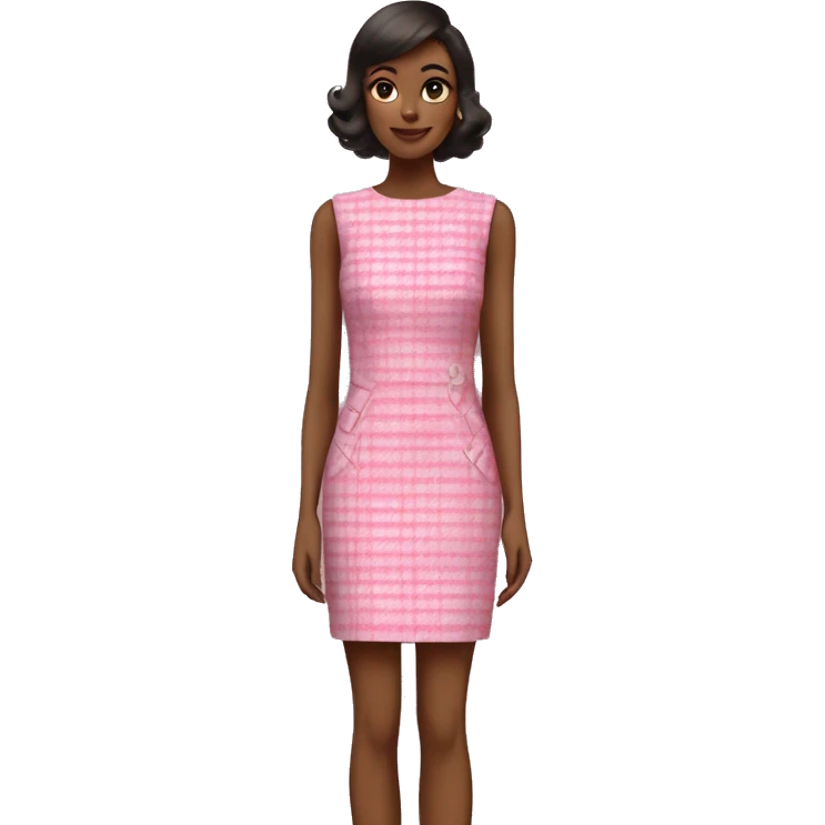 Pink plaid tweed sheath dress emoji