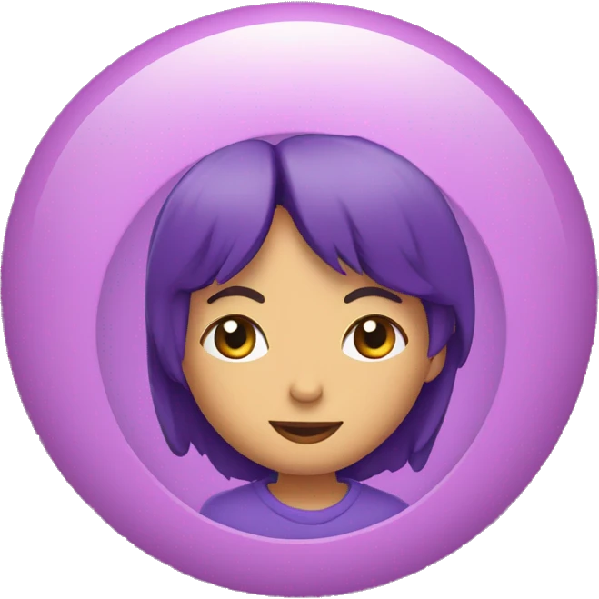 corazón lila cu la letra B en el centro emoji
