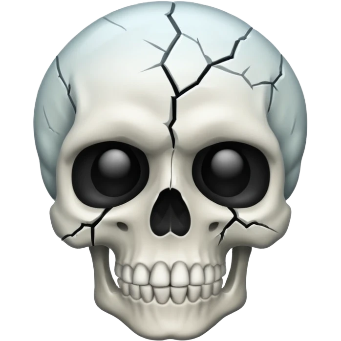 Cold skull emoji
