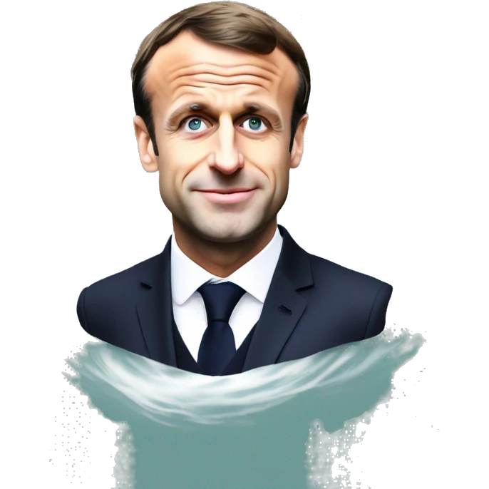 Emmanuel Macron dans la seine emoji