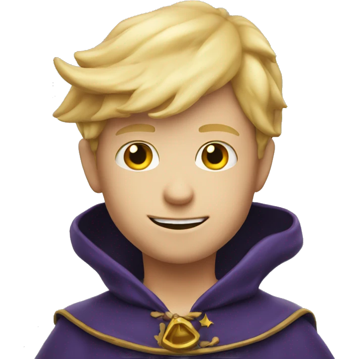 blond boy with magic hat  wizard  emoji