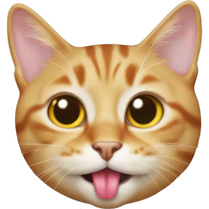 cat with it’s tongue stuck out emoji