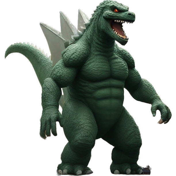 Godzilla destroying town emoji