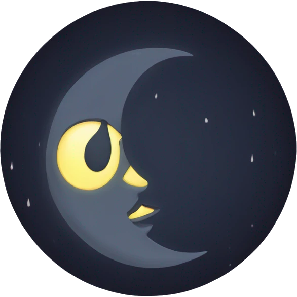 Gothic moon emoji