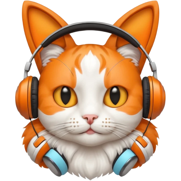 cat wearing headphones emoji