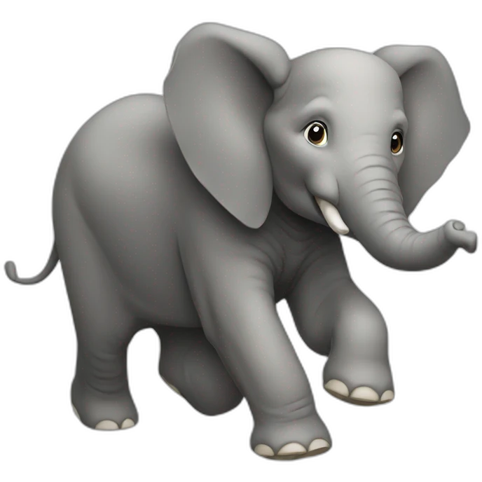 running elephant emoji