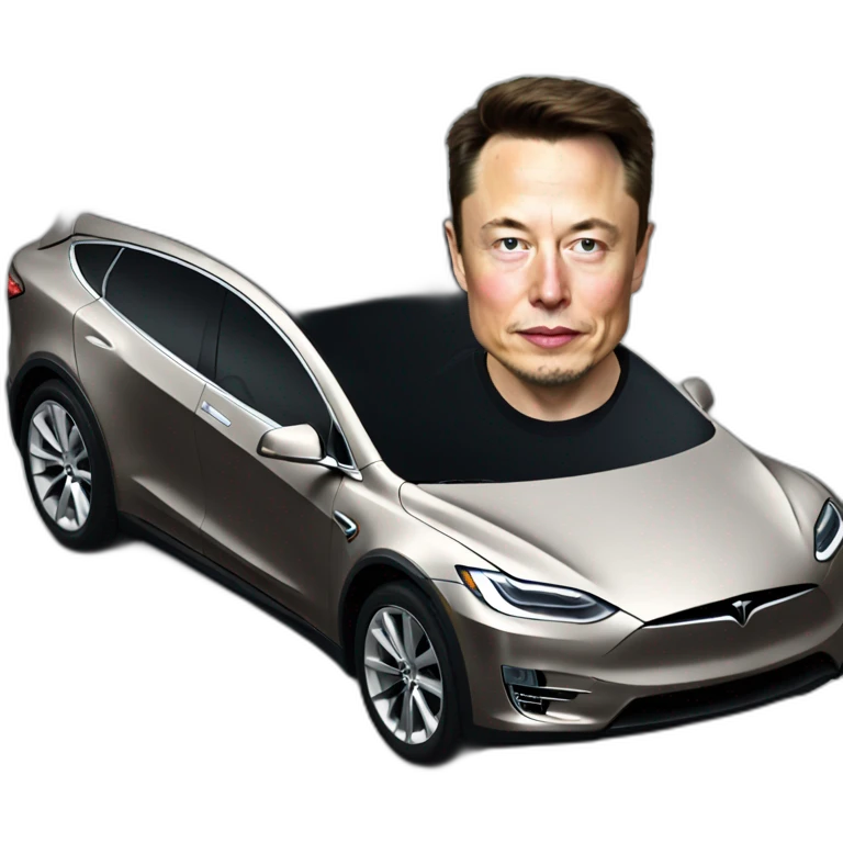 Elon musk drive a car emoji