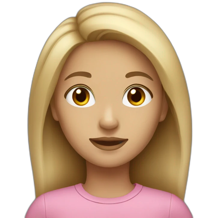 Girl with dark blonde hair emoji