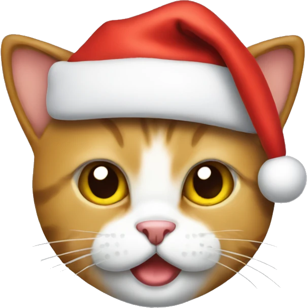 Cat wearing Santa hat emoji