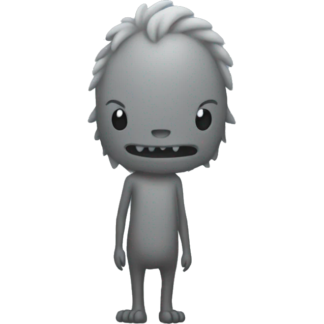 The grey creature is tall emoji