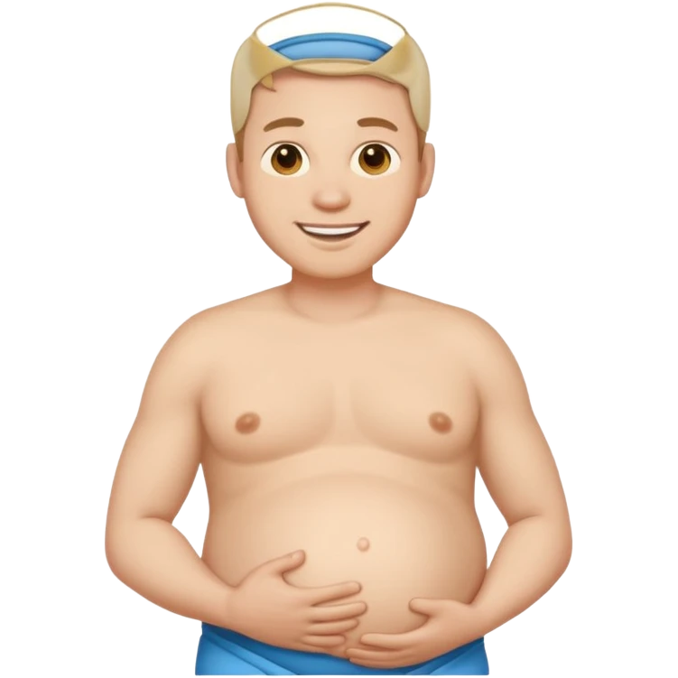 Make a man with a pregnant belly emoji