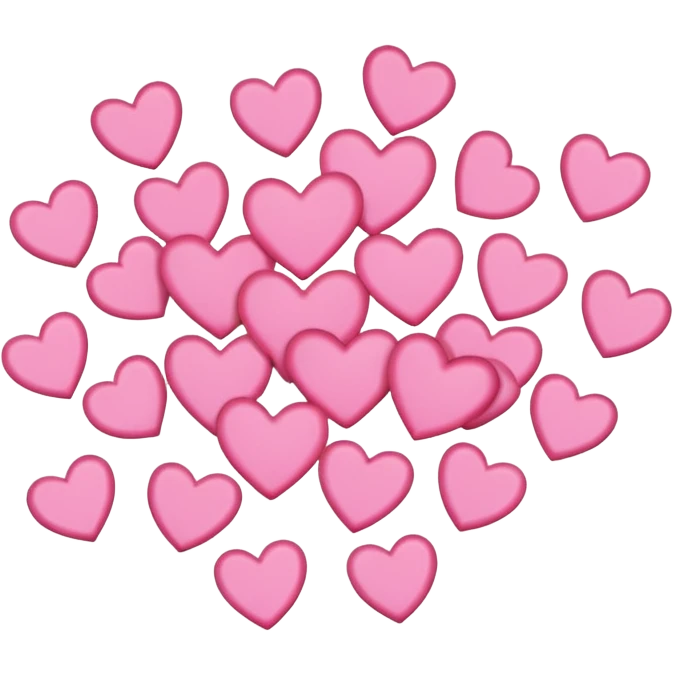 Щепотка розовых сердец  emoji