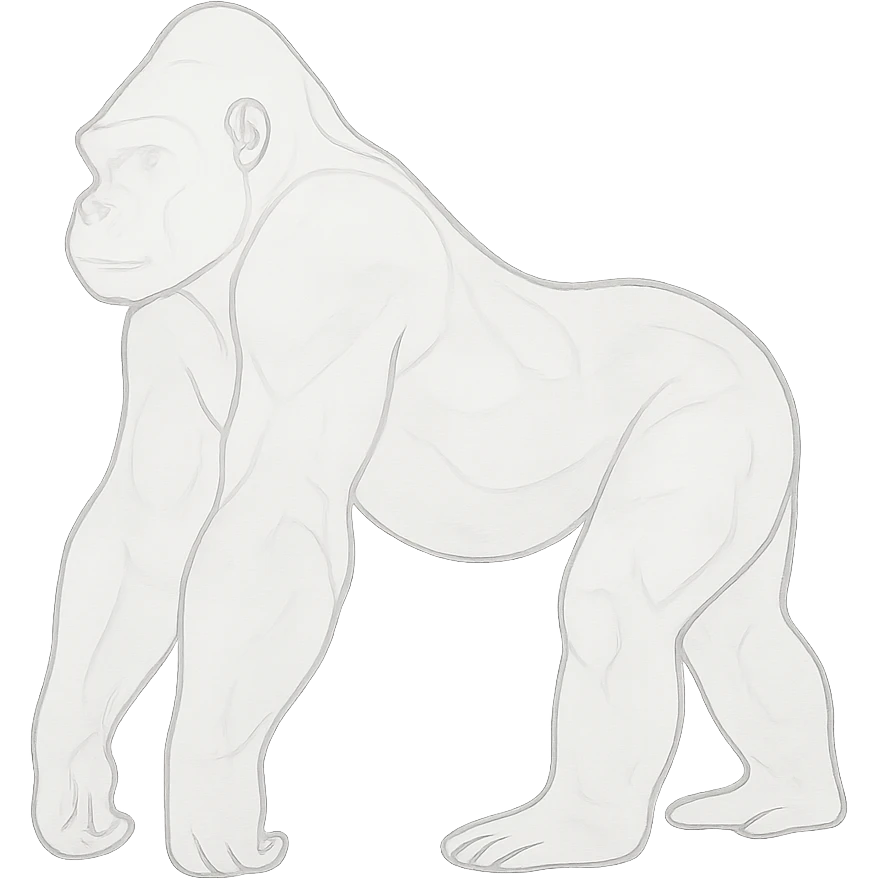 Gorilla transparent emoji